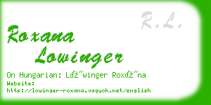 roxana lowinger business card